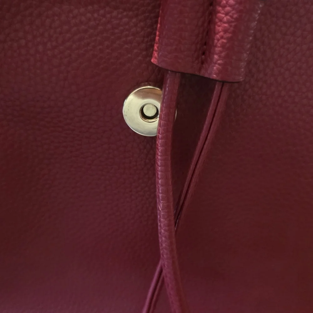 Faux Leather Backpack Red